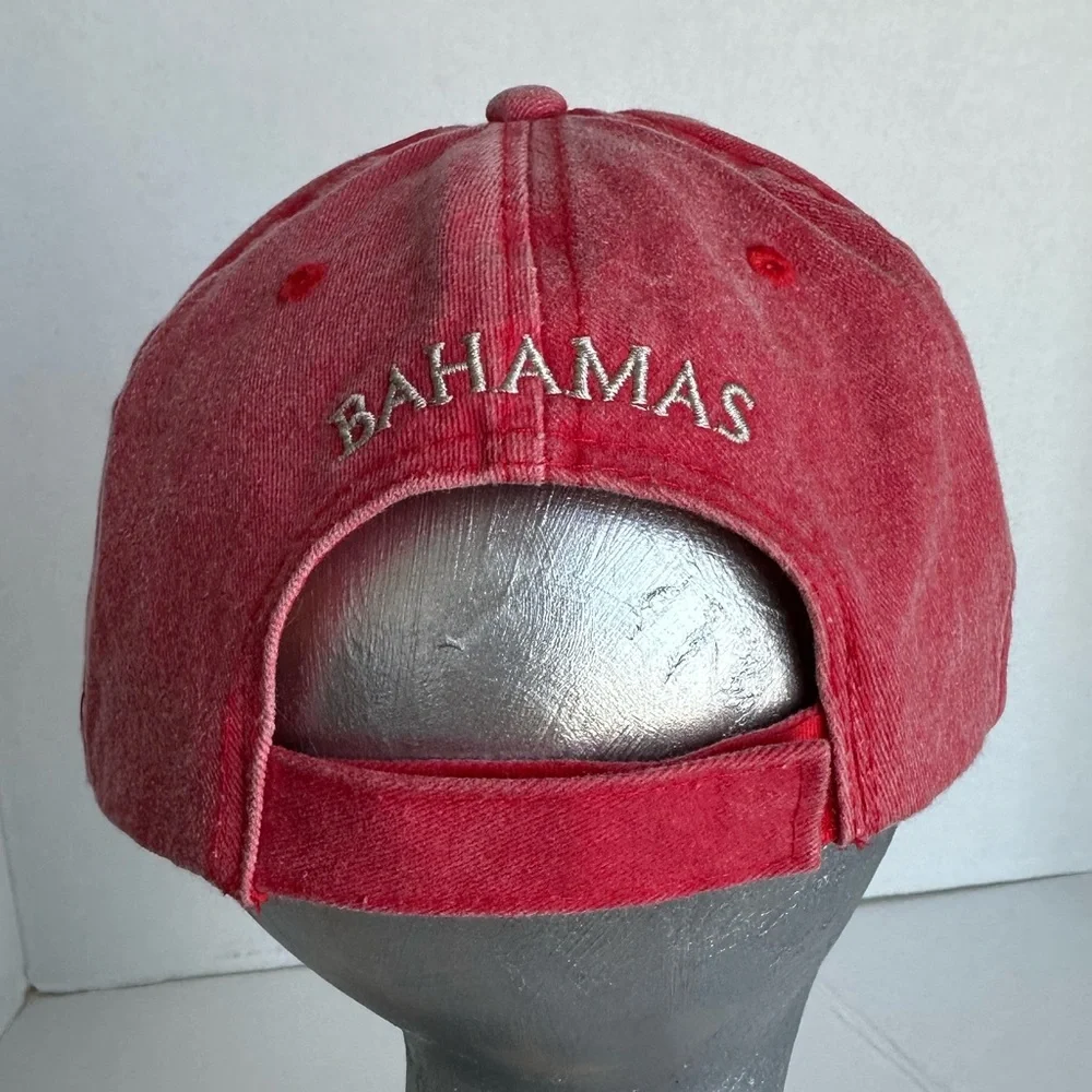 Bahamas 1492 Red Baseball Cap Souvenir Hat Vacation Travel Adjustable Unisex